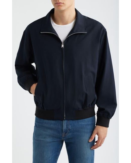 FRAME Blue Wool Zip Jacket for men
