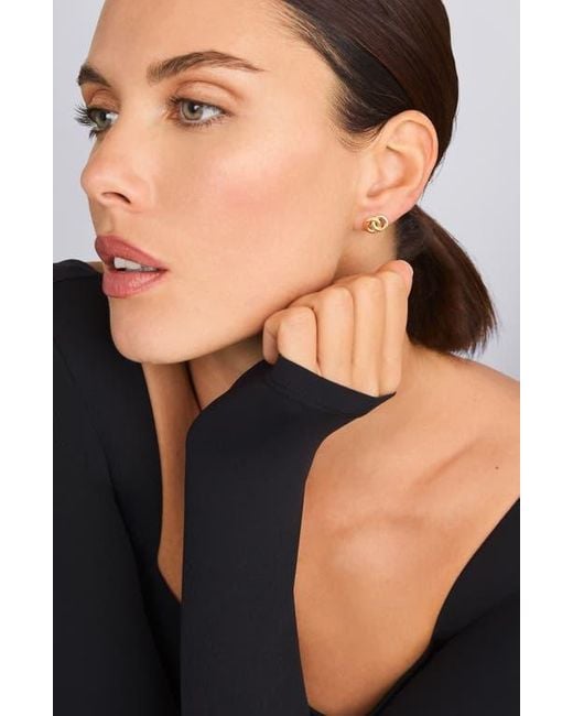 Lagos Metallic Interlocking Circle Stud Earrings