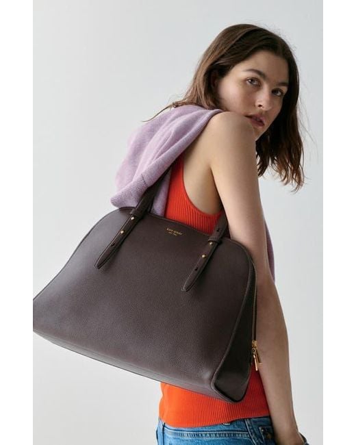 Kate Spade Brown Do It All Pebble Leather Maise Carryall Tote