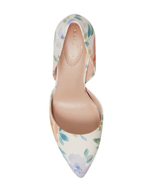 Bandolino Grenow Décolleté Donna - Tacco Avvolto 7,6 Cm - Pelle Scamosciata E Ecopelle, Punta Affusolata, Plantare Imbottito - Nero, 40 EU