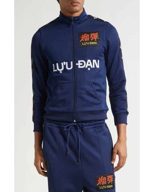 Lu'u Dan Blue Shrunken Track Jacket for men