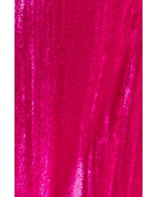 FLORET STUDIOS Pink Long Sleeve Crushed Velvet Blazer Dress