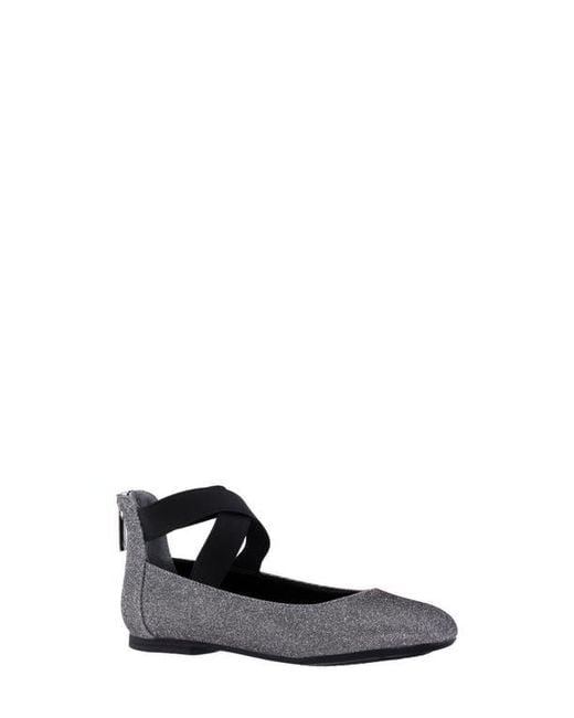 Nina White Marissa Cross Strap Flat