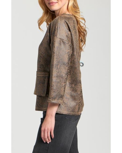 Apny Brown Asymmetric Pullover