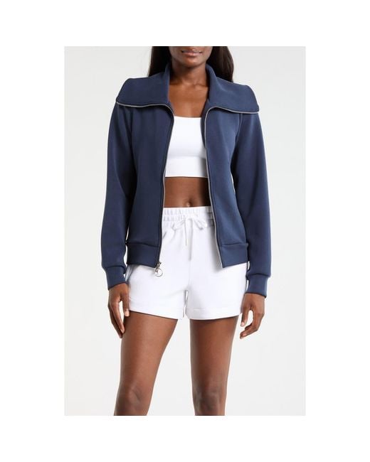 Mpg Blue Dreamweave Oversize Zip Jacket