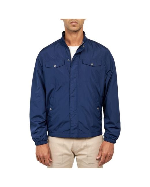 Con.struct Blue Slim Fit Solid Hybrid Field Jacket for men