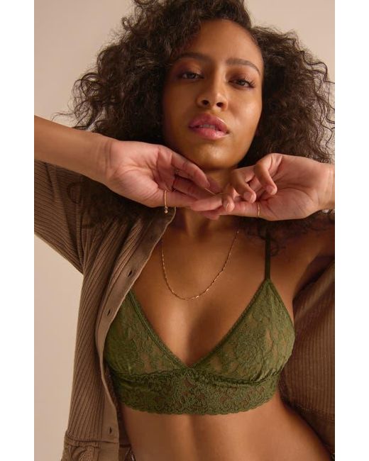 Hanky Panky Green Signature Lace Padded Bralette