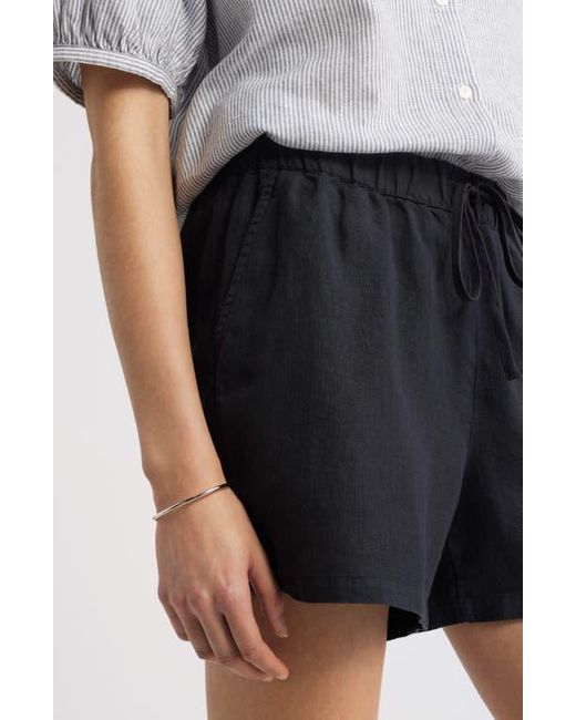 Caslon Black Linen Drawstring Shorts
