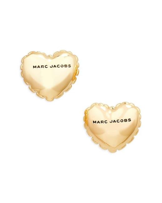 Marc Jacobs Metallic Micro Heart Balloon Stud Earrings