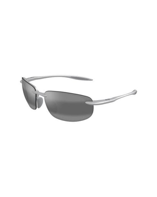 Maui Jim Gray Hookipa 63Mm Polarizedplus2 Rectangular Sunglasses