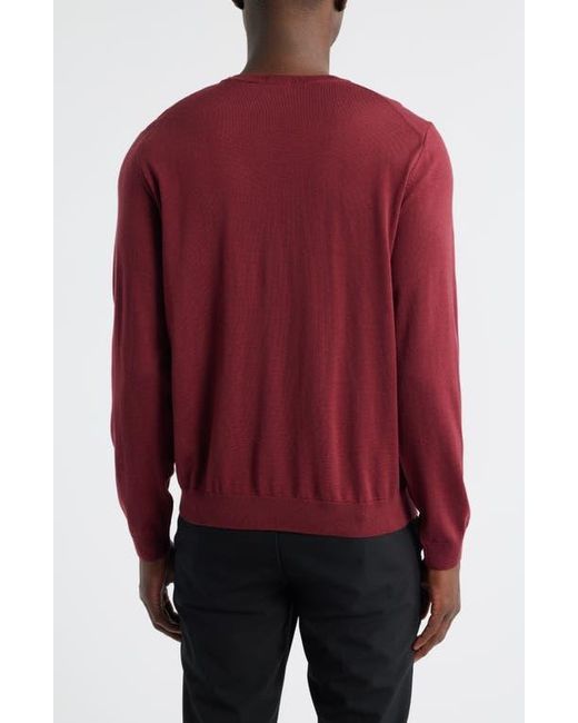Boss Red Leno Virgin Wool Crewneck Sweater for men