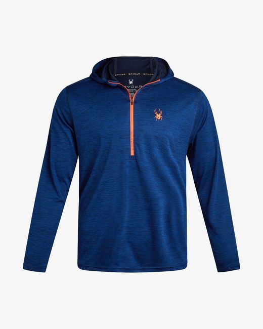 Spyder Blue Knit Half Zip for men