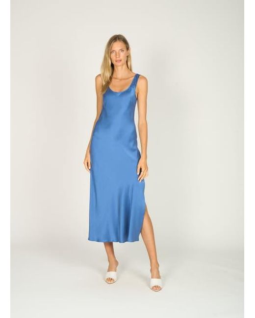 SECRET MISSION Blue Phillipa Maxi Tank Dress