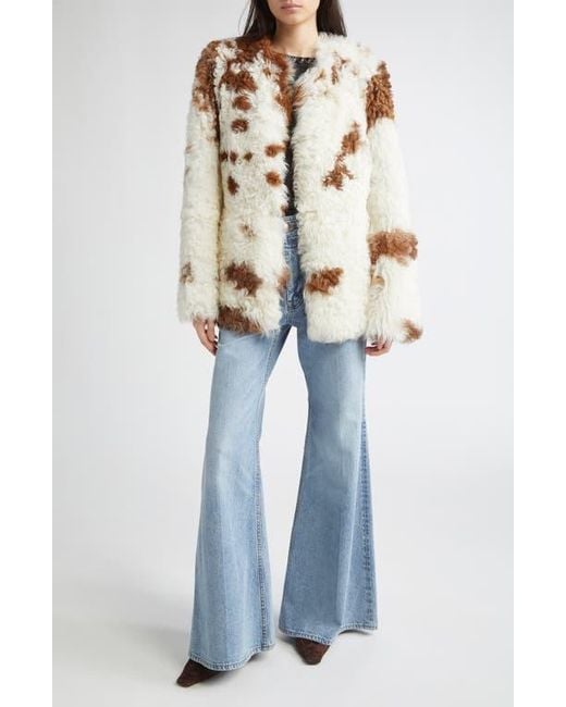Zimmermann Natural Hypnotic Spot Genuine Shearling Jacket