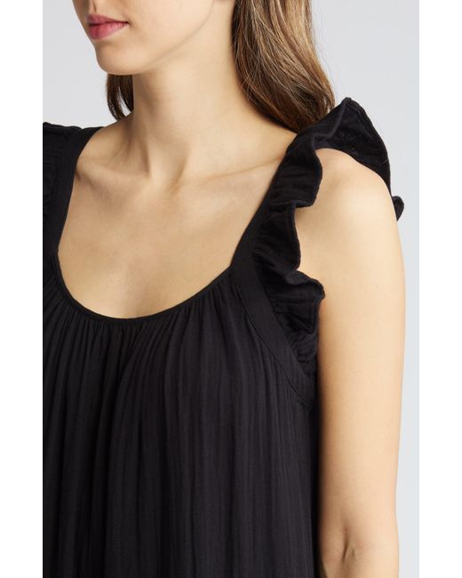 Caslon Black Caslon(r) Ruffle Tiered Cotton Maxi Dress