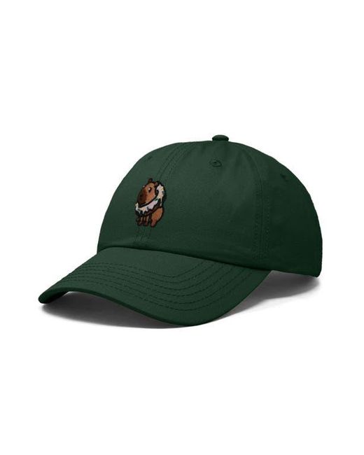 Alix Green Capybara Donut Embroidered Cap for men