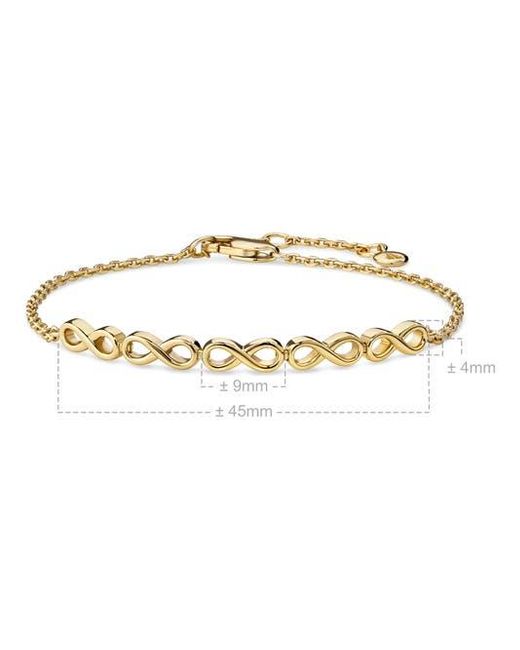 DEVATA Metallic Infinity Chain Bracelet
