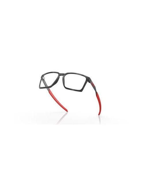 Oakley Black 56Mm Rectangle Optical Glasses for men