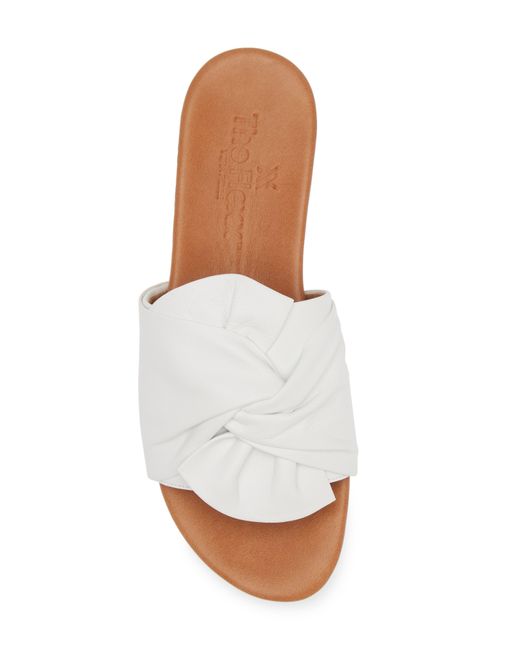 The Flexx White Knotty Slide Sandal