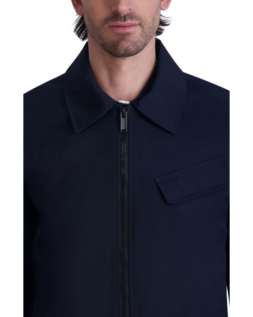 Karl Lagerfeld Blue Zip-up Work Jacket for men