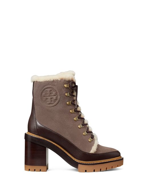 tory burch miller genuine shearling trim boot
