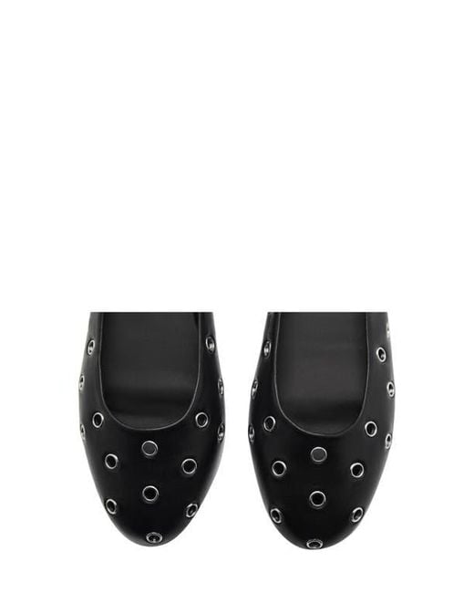 Mango Black Grommet Ballet Flat