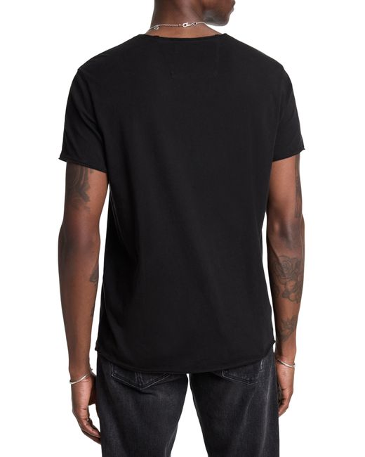 John Varvatos Black Guitar Cotton Graphic T-shirt for men