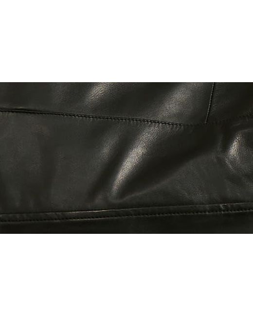 Marina Rinaldi Black Jersey Side Panel Leather Jacket