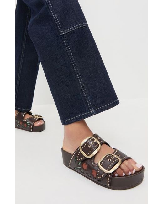 Loeffler Randall Brown Eve Studded Platform Sandal