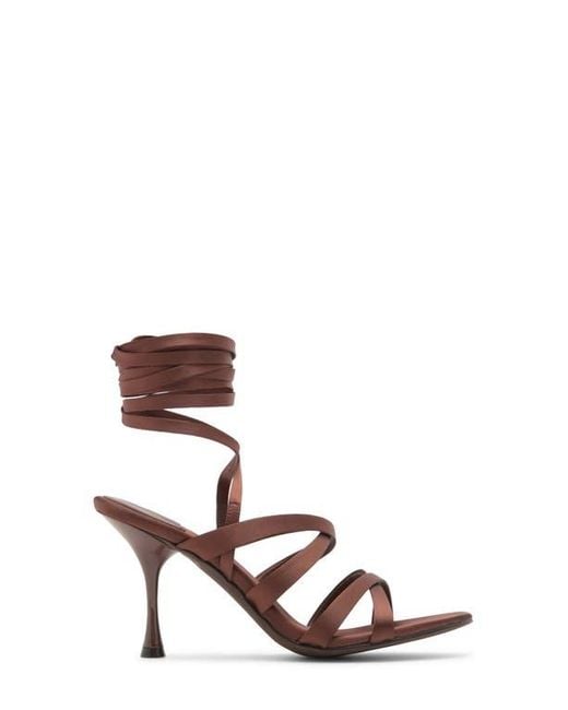 Jeffrey Campbell Brown Obsessed Ankle Wrap Sandal