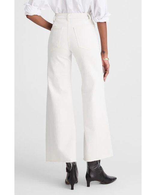 Madewell White The Flared Wide Leg Crop Jeans