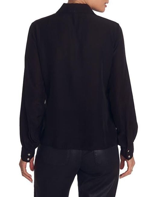 Bella Dahl Blue Ruffle Button-Up Shirt