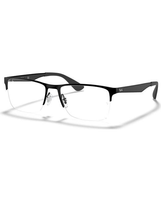 Ray-Ban Black 58Mm Rectangle Optical Glasses
