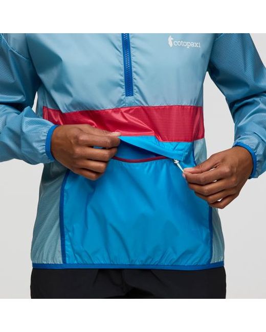COTOPAXI Blue Teca Half-Zip Windbreaker