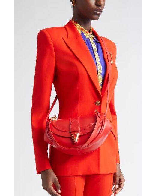 Versace Red Medium Virtus Shoulder Bag