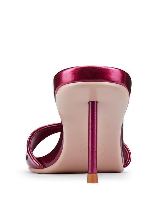 Femme LA Red Marseille Pointed Toe Slide Sandal