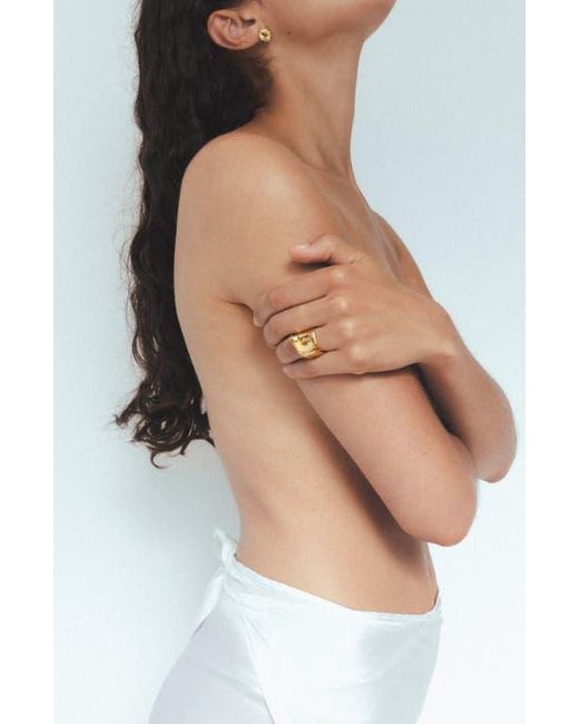 Completedworks Metallic Draped Fold Ring