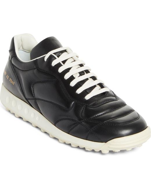 Common Projects Black Soccer Quilted Sneaker for men