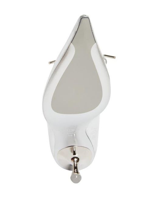 Jimmy Choo White Scarlett Pointed Toe Pump