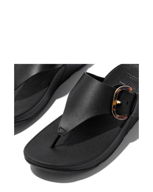 Fitflop Black Lulu Buckle Flip Flop