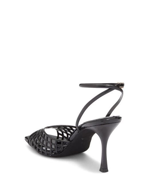 Jeffrey Campbell Black Lattix Ankle Strap Jelly Sandal