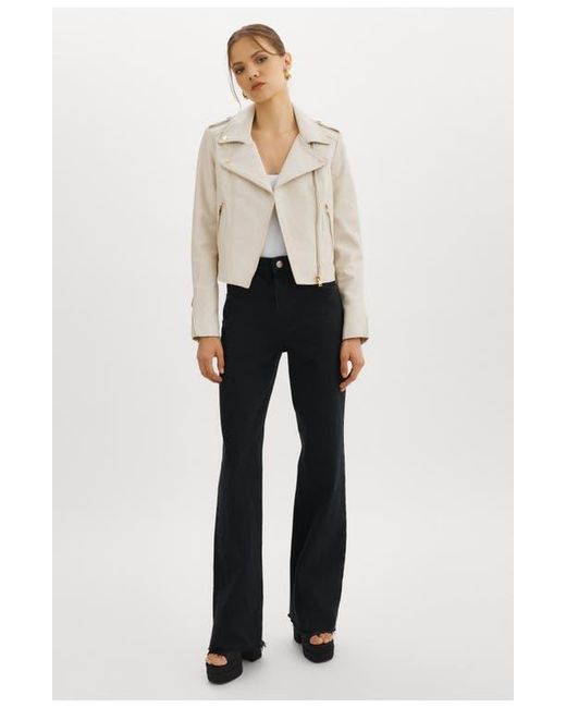 Lamarque Natural Iconic Leather Biker Jacket