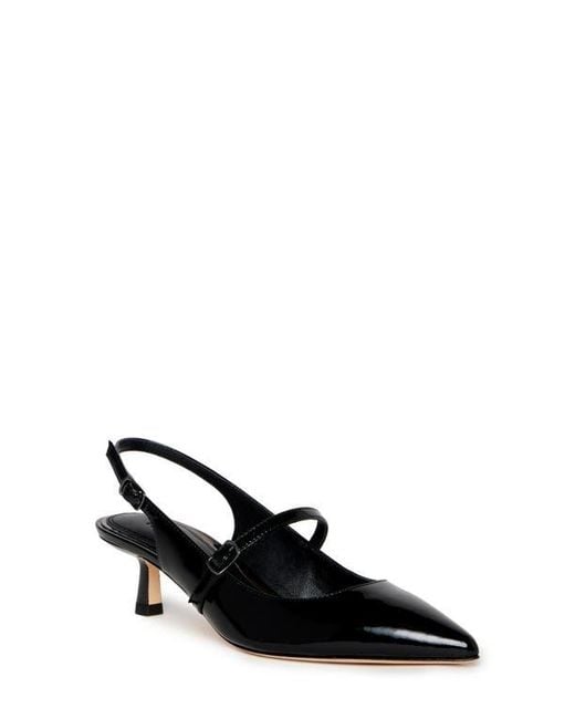 PAIGE Black Maggie Slingback Pointed Toe Pump