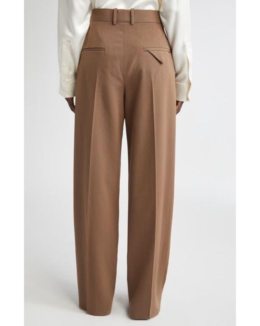 Bottega Veneta Brown Mélange Wool Blend Stretch Tricotine Pants