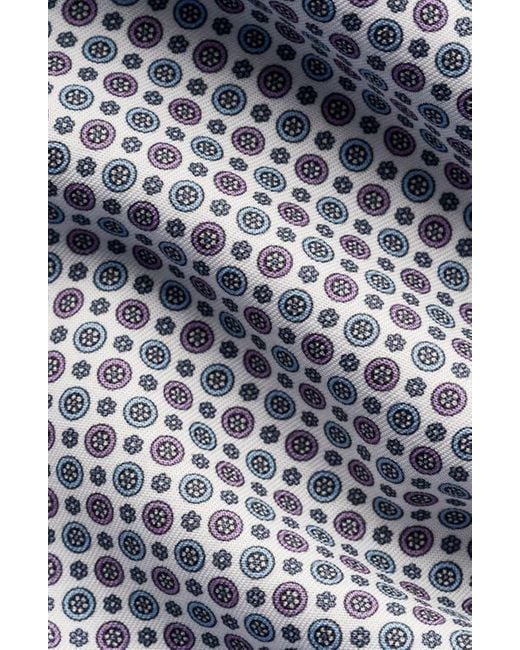 Eton of Sweden Blue Slim Fit Micro Floral Print Shirt for men