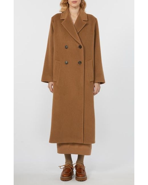 Weekend by Maxmara Brown Zufolo Double Breasted Wool & Alpaca Blend Coat