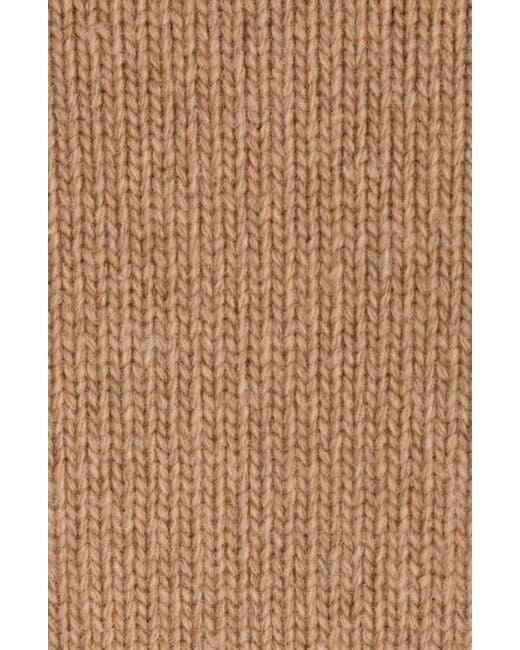 Chloé Blue Scalloped Logo Crop Wool & Cashmere Sweater