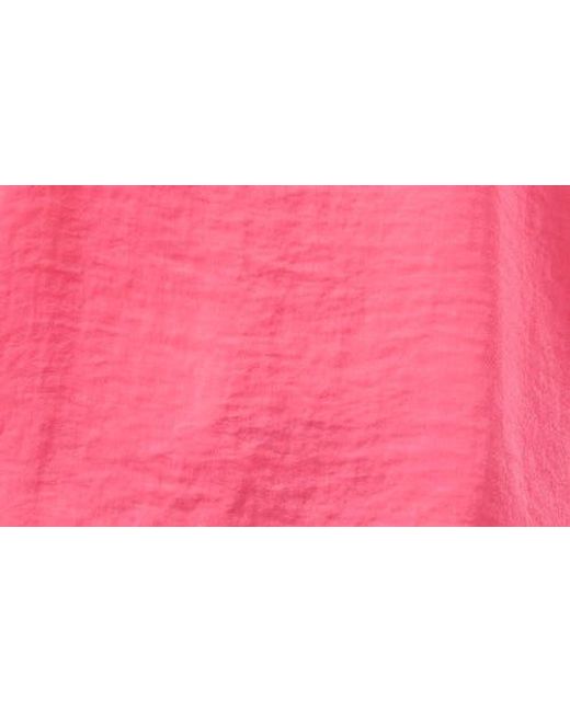 1.STATE Red Drawstring Shoulder Top