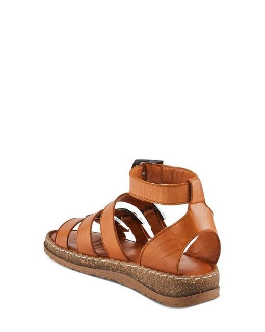 Spring Step Brown Alexcia Ankle Strap Sandal