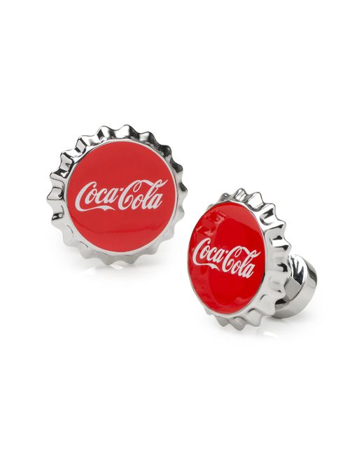 Cufflinks Inc. Red Coca Cola Bottle Cap Cuff Links for men